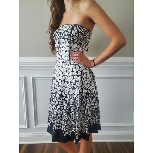 WHBM Floral Strapless Dress - Picture 2 of 3
